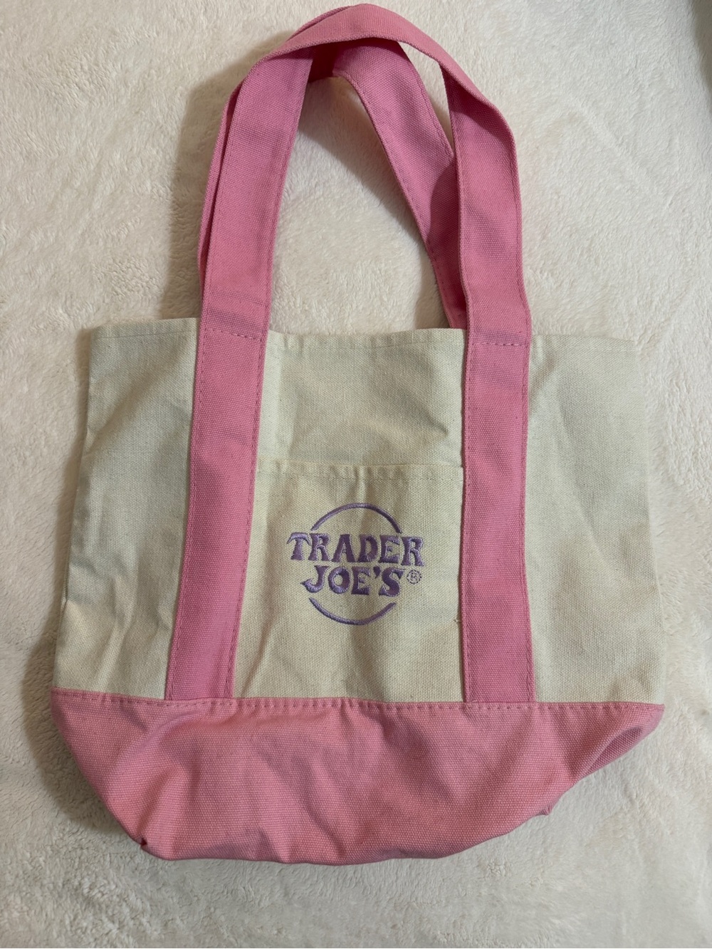Trader Joe’s mini pink tote